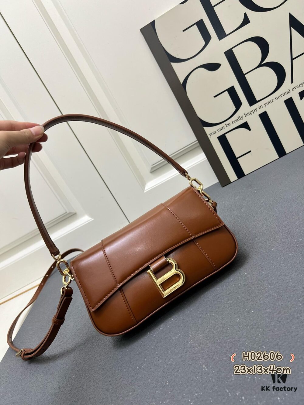 Top Grain Cow Leather Balenciaga Paris, 23x13x4cm, 2025 New Arrival Niche Bag for Early Risers