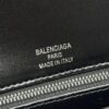 In Stock‼️ Large Size [Black-Silver Plain Weave] BALENCIAGO Hourglass Crossbody Bag