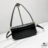 Hot Selling Genuine BALENCIAGA Hourglass Crossbody Bag in Black and Gold Plain Texture - Large Size
