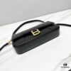 Hot Selling Genuine BALENCIAGA Hourglass Crossbody Bag in Black and Gold Plain Texture - Large Size