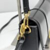 Hot Selling Genuine BALENCIAGA Hourglass Crossbody Bag in Black and Gold Plain Texture - Large Size