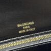 Hot Selling Genuine BALENCIAGA Hourglass Crossbody Bag in Black and Gold Plain Texture - Large Size