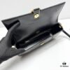 Hot Selling Genuine BALENCIAGA Hourglass Crossbody Bag in Black and Gold Plain Texture - Large Size