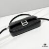 In Stock! Small Size [Black Silver Plain Weave] BALENCIAGA Hourglass Crossbody Bag
