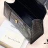 Balenciaga Hourglass Bag Crocodile Black