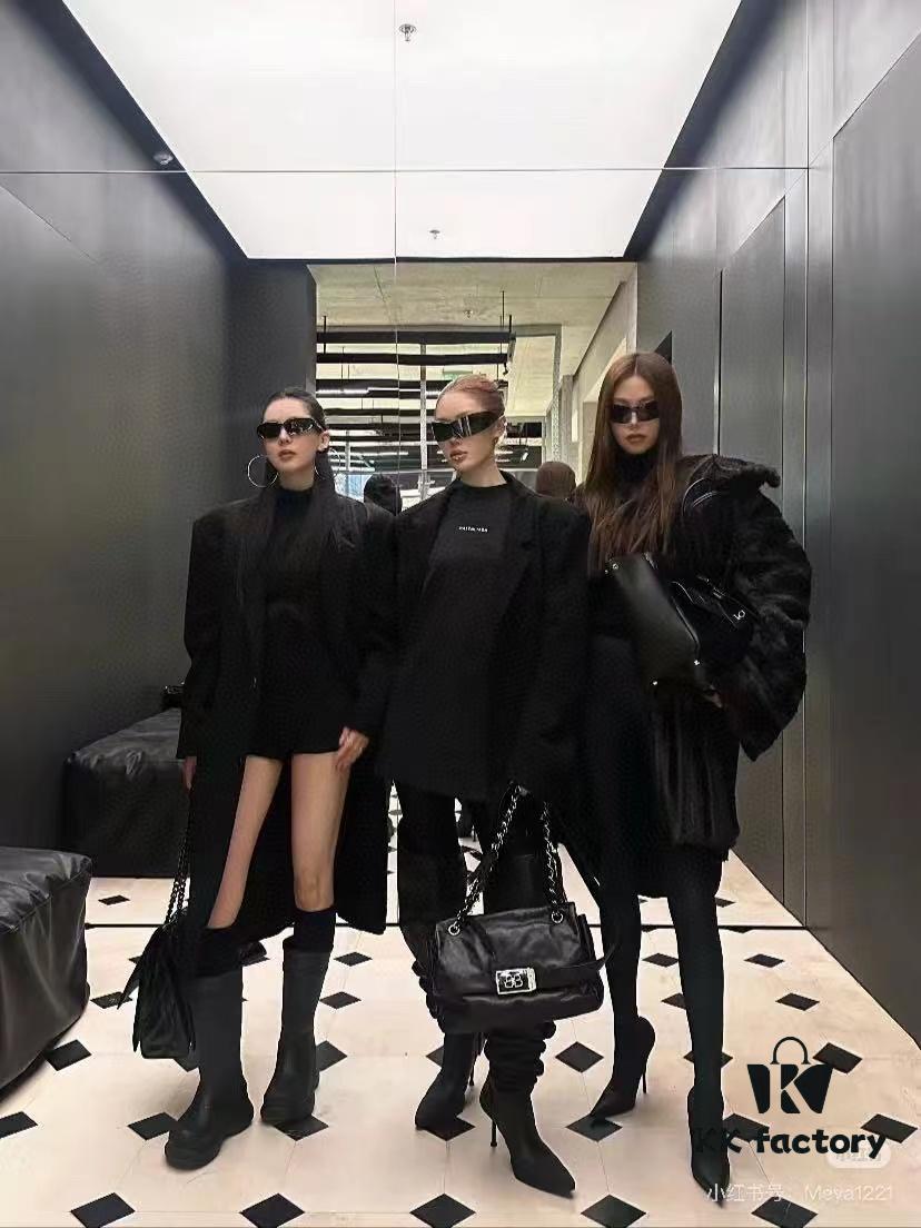 Large Size Luxury Commuter Bag 💜 MODU FLAP CHAIN BAG in Imported Full-Grain Leather