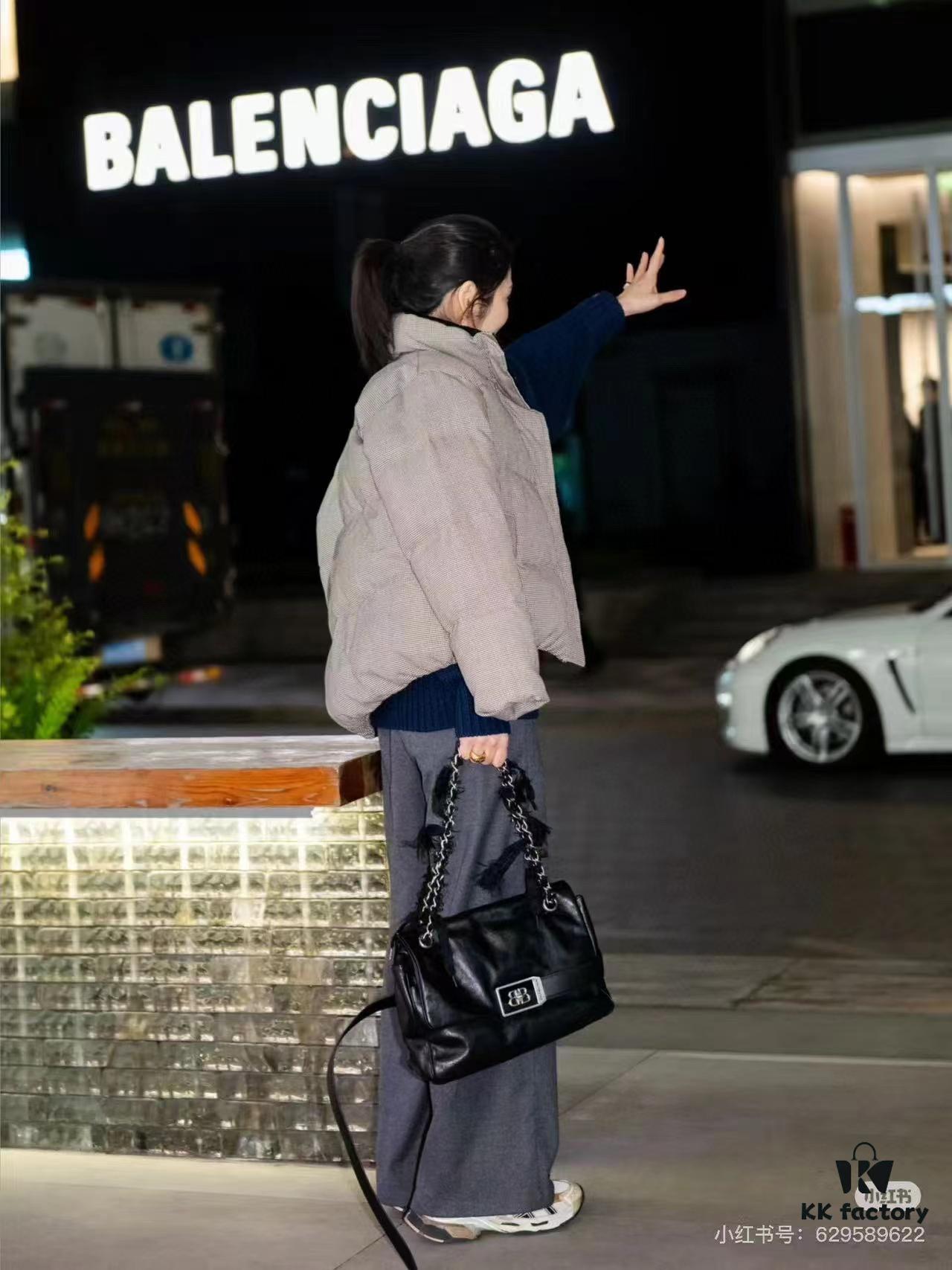 Large Size Luxury Commuter Bag 💜 MODU FLAP CHAIN BAG in Imported Full-Grain Leather