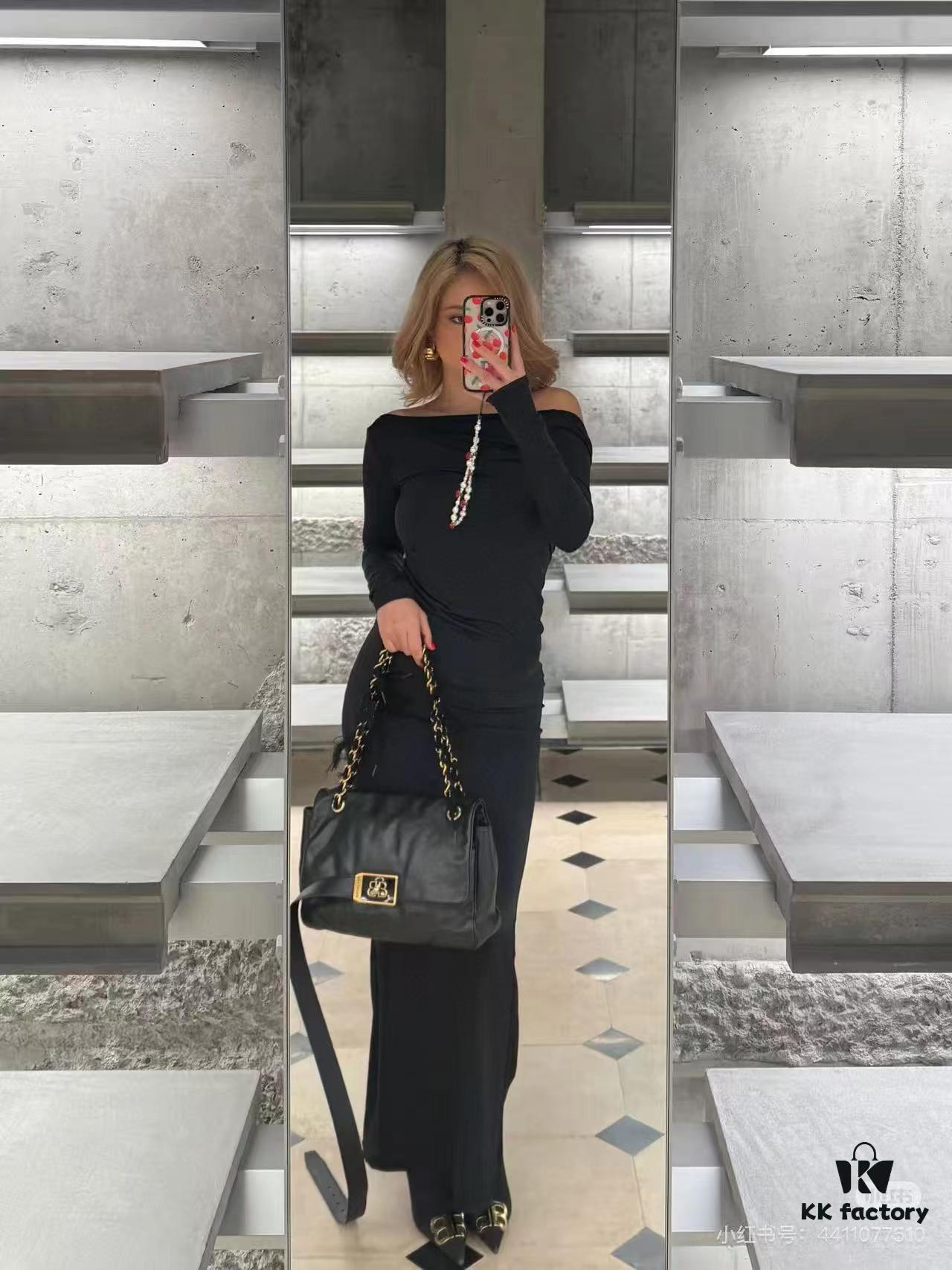 Large Size Luxury Commuter Bag 💜 MODU FLAP CHAIN BAG in Imported Full-Grain Leather