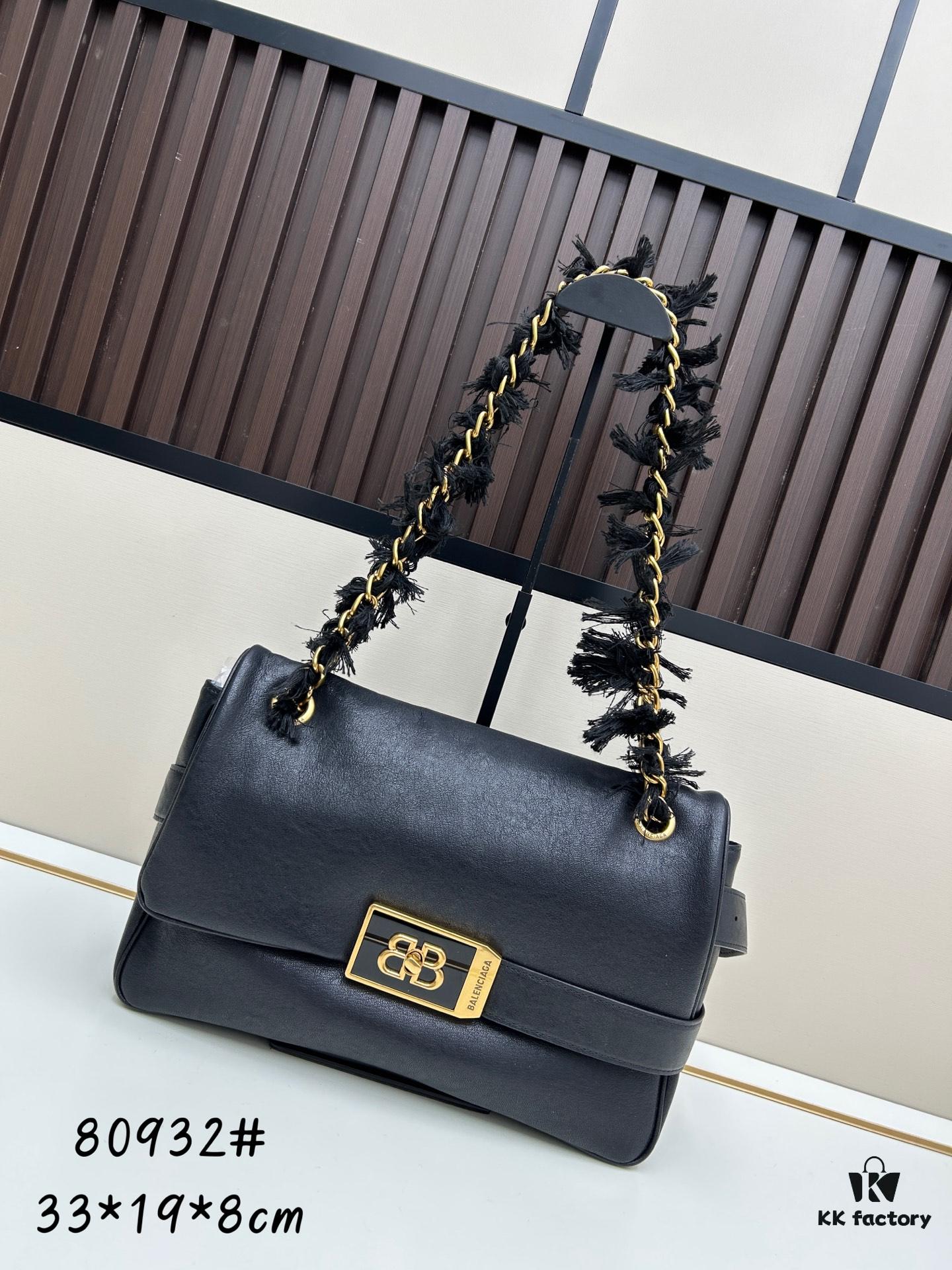 Large Size Luxury Commuter Bag 💜 MODU FLAP CHAIN BAG in Premium Imported Full-Grain Leather