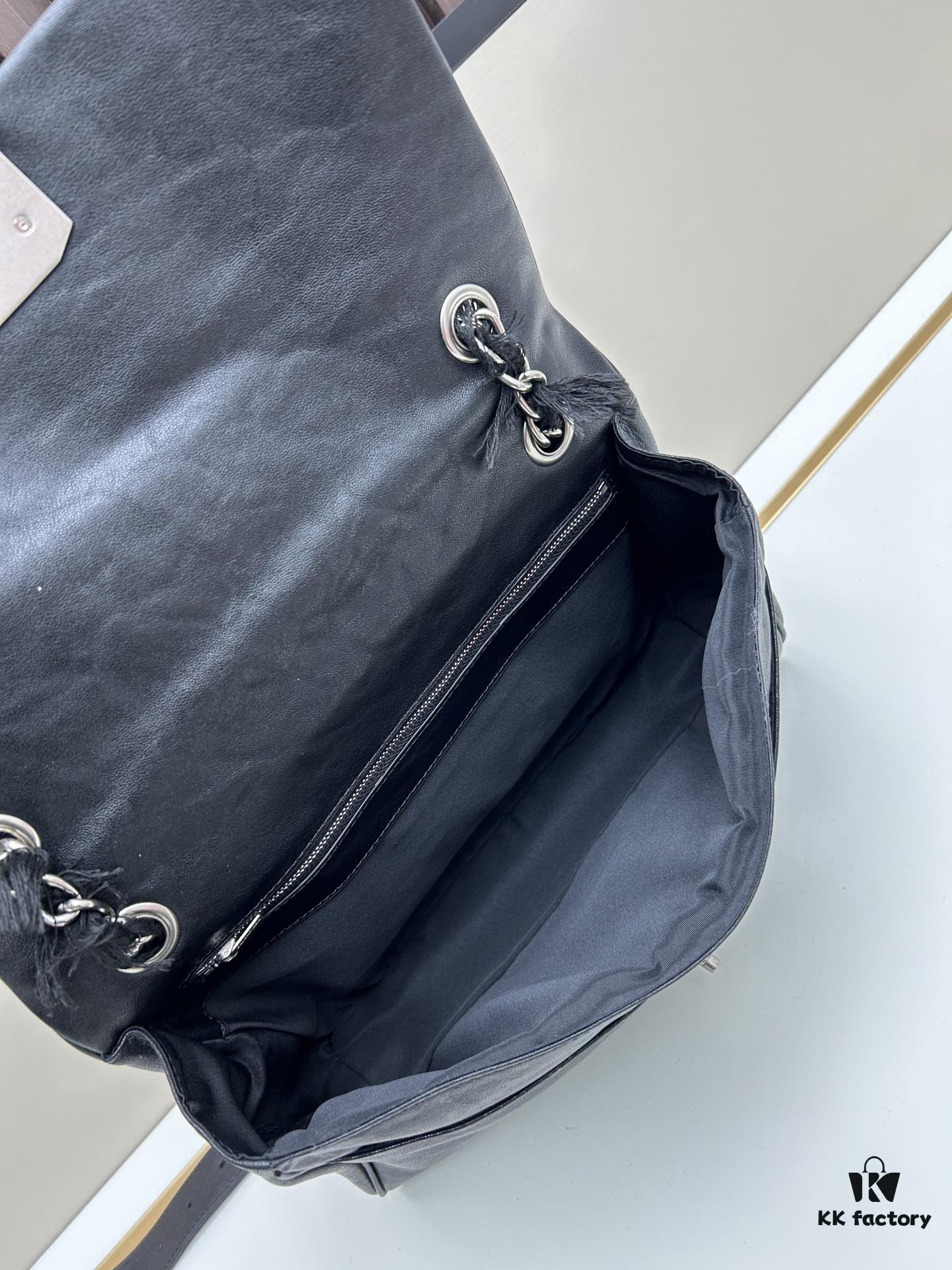 Large Size Luxury Commuter Bag Purple Ultra Cool Item Worth Having, Imported Full-Grain Leather