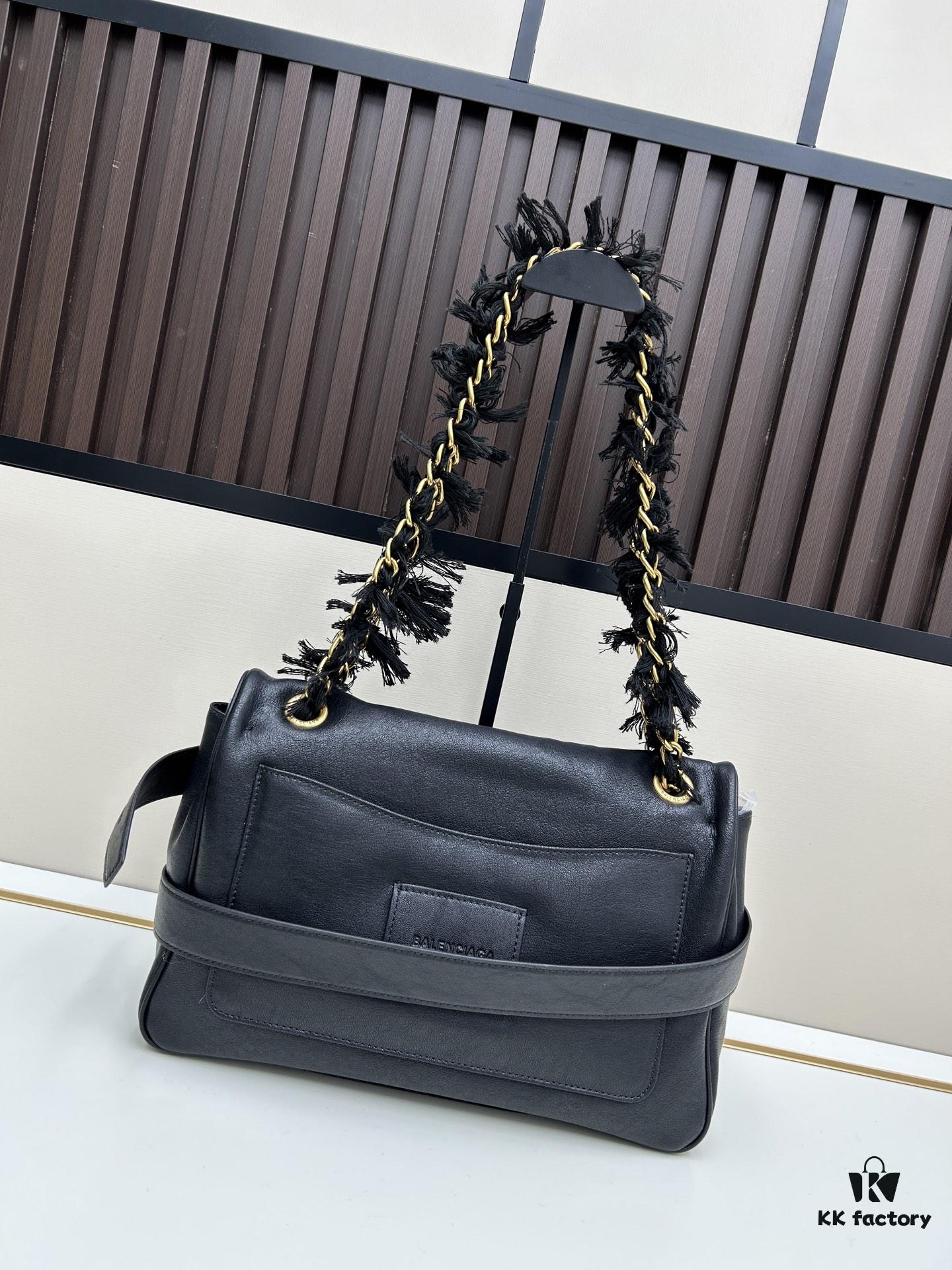 Large Size Luxury Commuter Bag 💜 MODU FLAP CHAIN BAG in Premium Imported Full-Grain Leather
