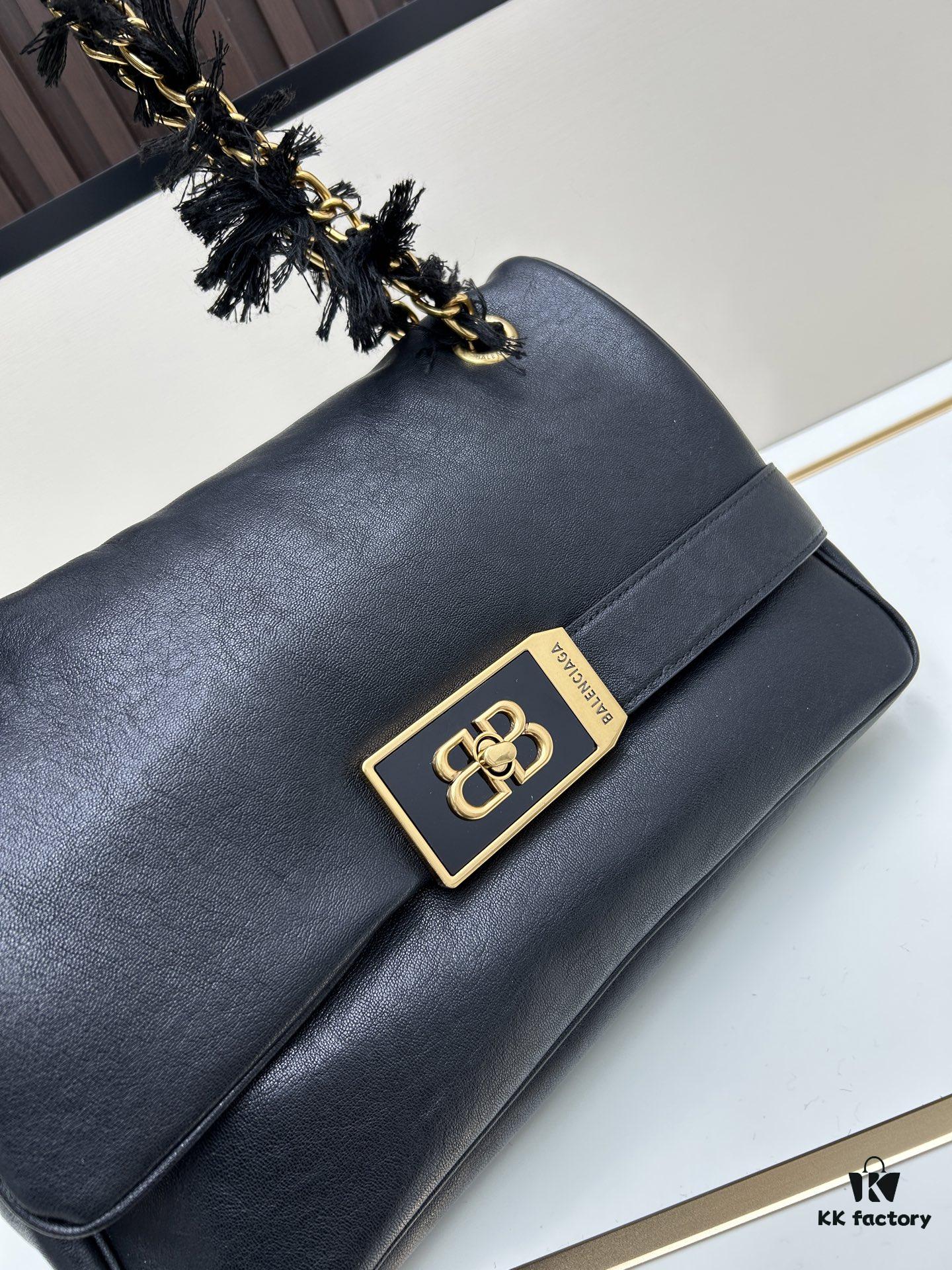 Large Size Luxury Commuter Bag 💜 MODU FLAP CHAIN BAG in Premium Imported Full-Grain Leather