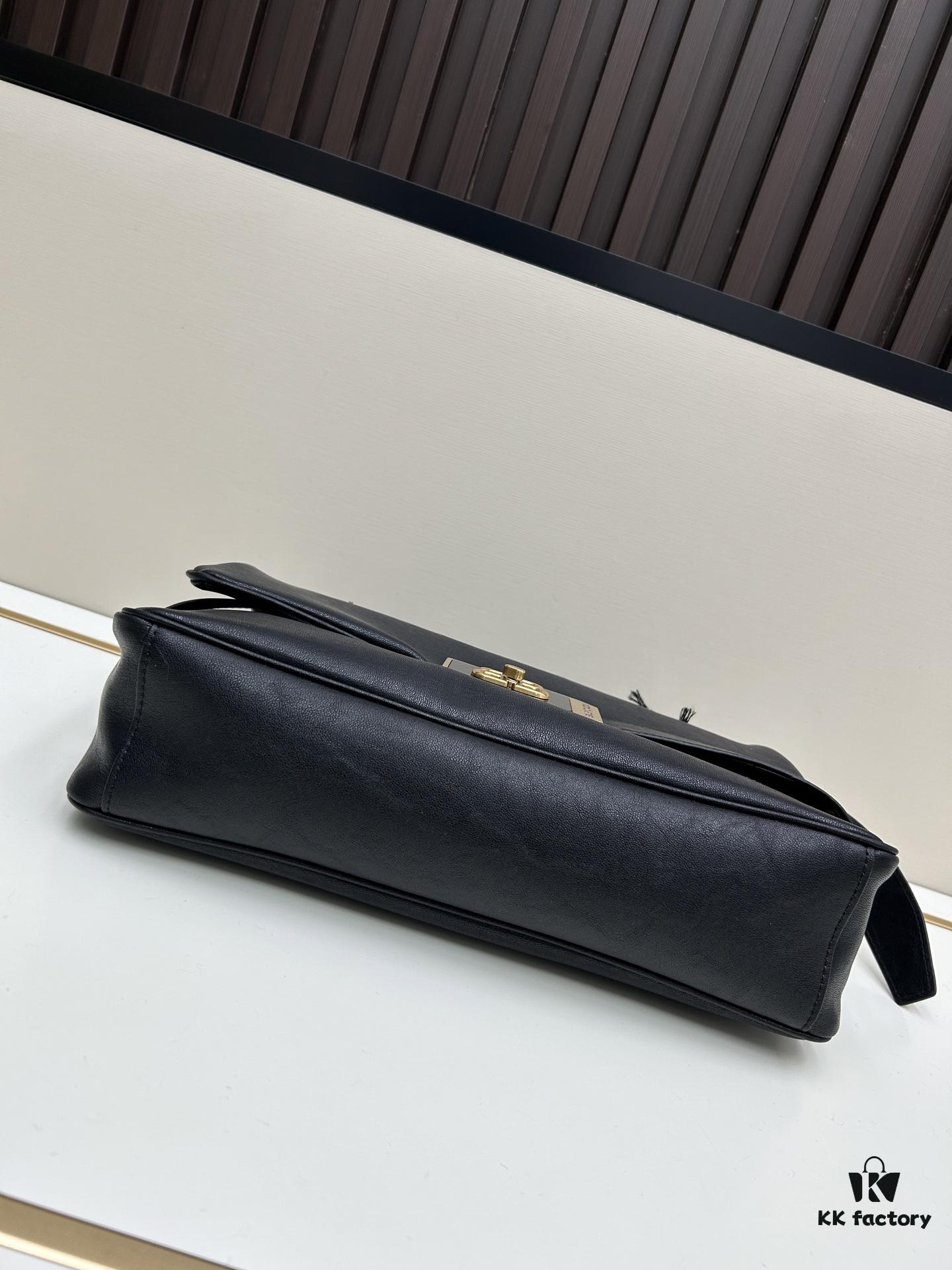 Large Size Luxury Commuter Bag 💜 MODU FLAP CHAIN BAG in Premium Imported Full-Grain Leather