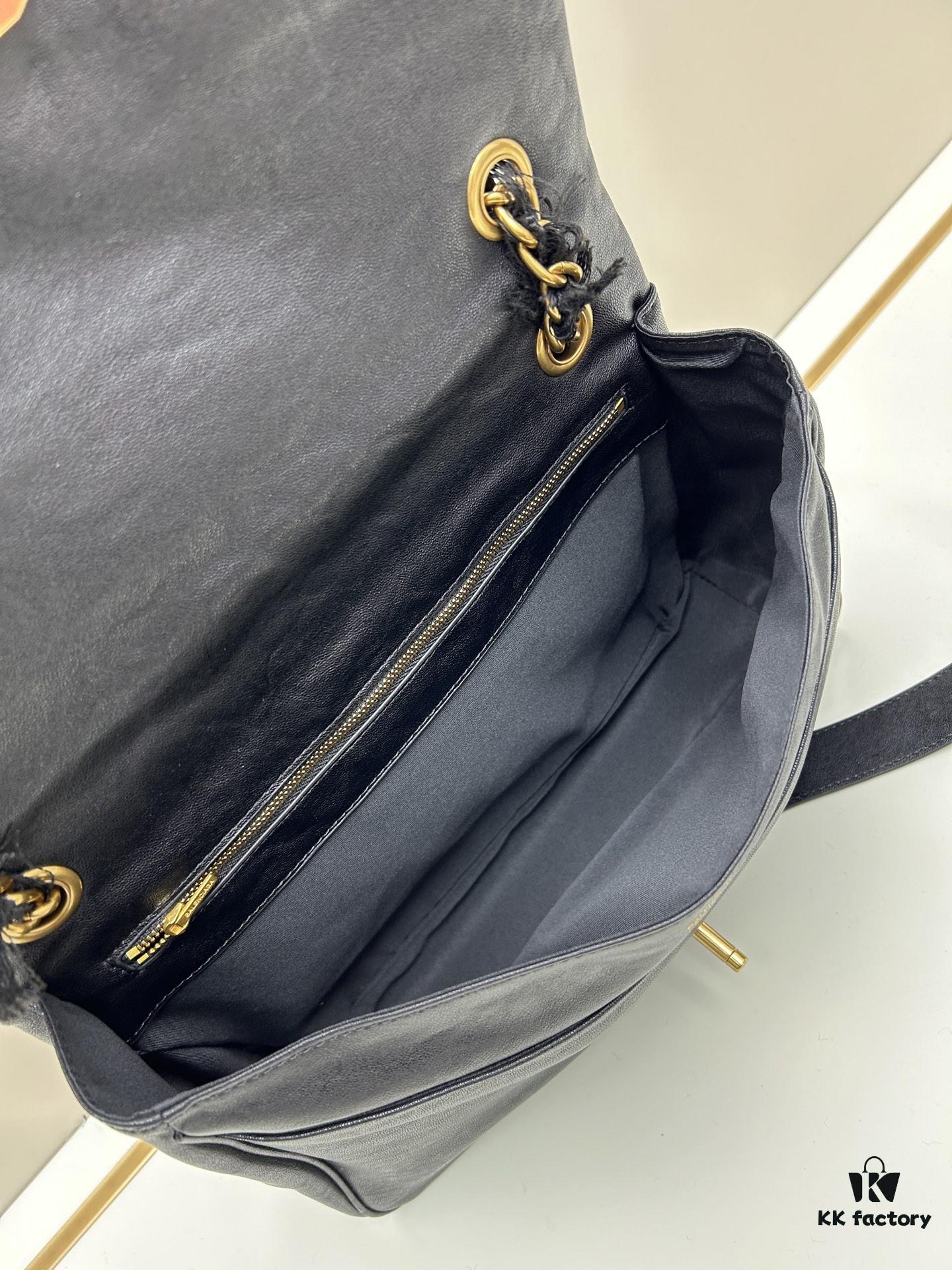 Large Size Luxury Commuter Bag 💜 MODU FLAP CHAIN BAG in Premium Imported Full-Grain Leather