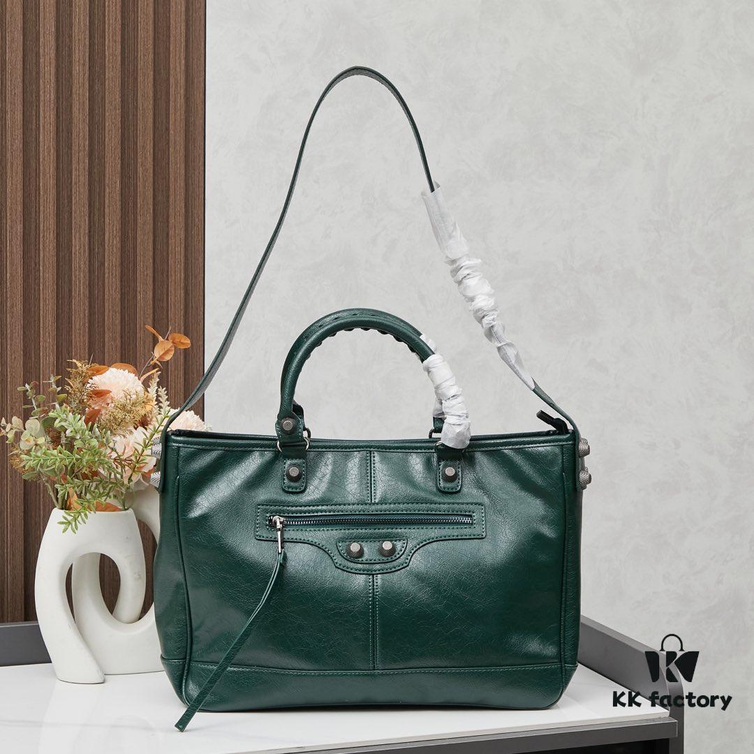 Streetwear Statement! Balenciaga Motorcycle Bag with Studs