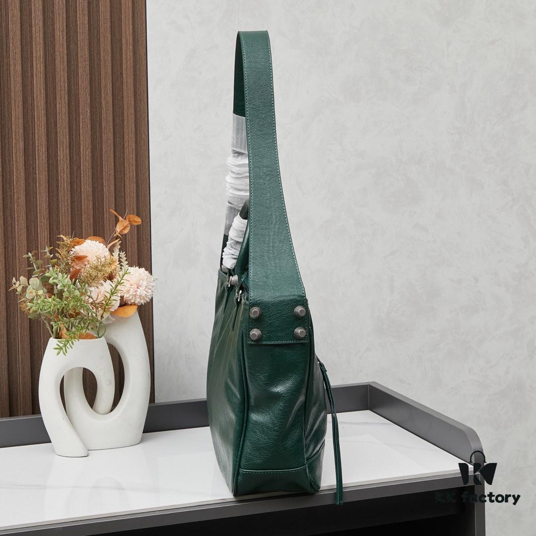 Streetwear Statement! Balenciaga Motorcycle Bag with Studs