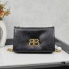 Black and Silver Balenciaga Monaco Puff Bag with Box