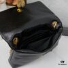 Black and Silver Balenciaga Monaco Puff Bag with Box