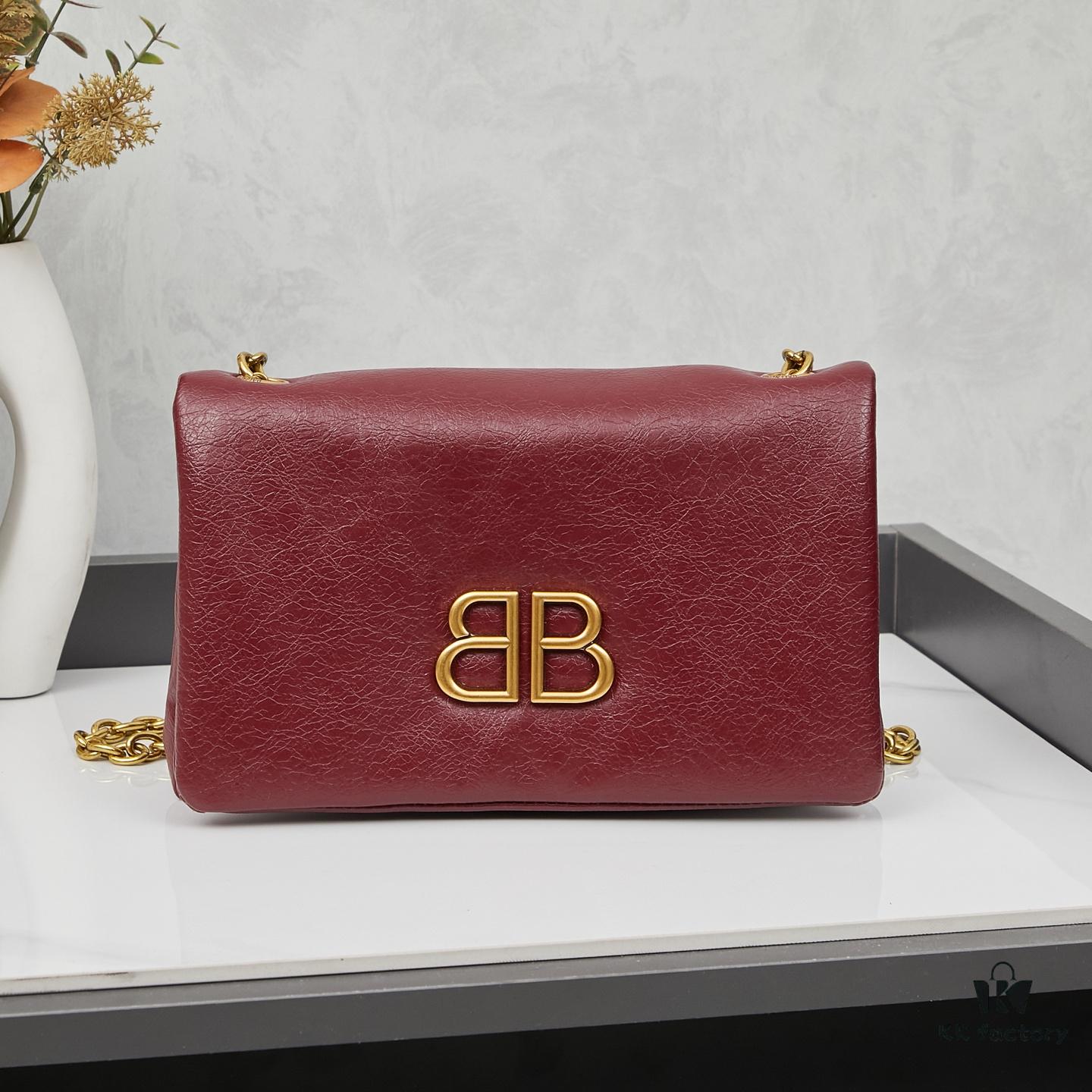 Balenciaga Monaco Puff Bag in Black and Silver with Box