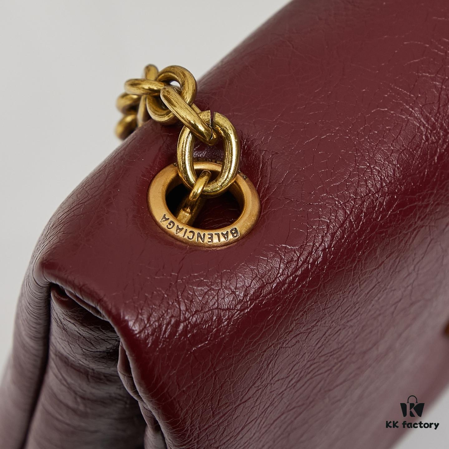 Balenciaga Monaco Puff Bag in Black and Silver with Box