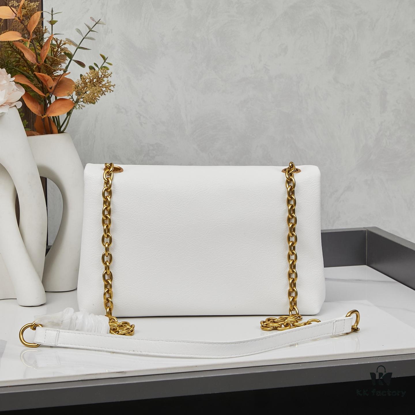 Balenciaga Monaco Puff Black and Silver with Box