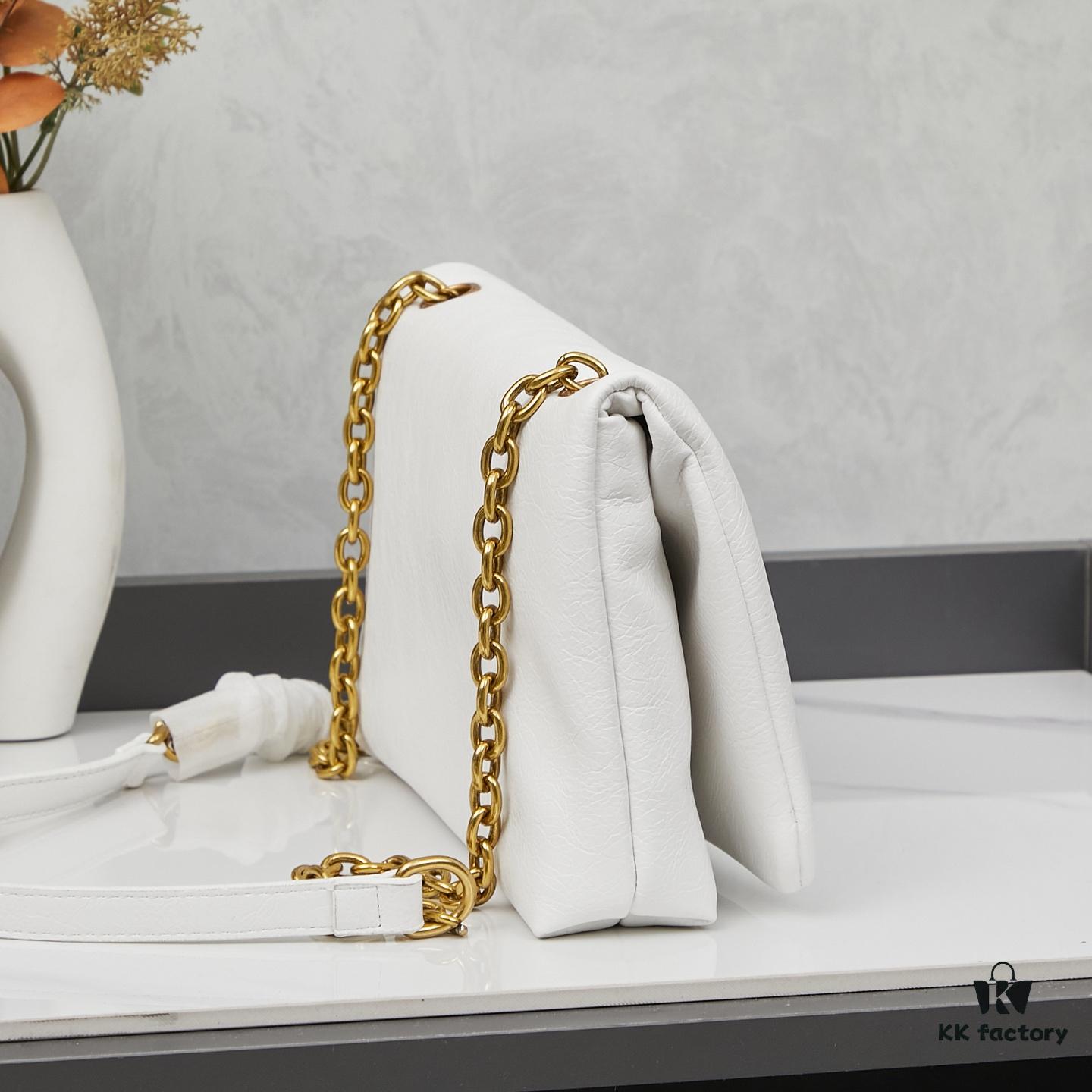 Balenciaga Monaco Puff Black and Silver with Box