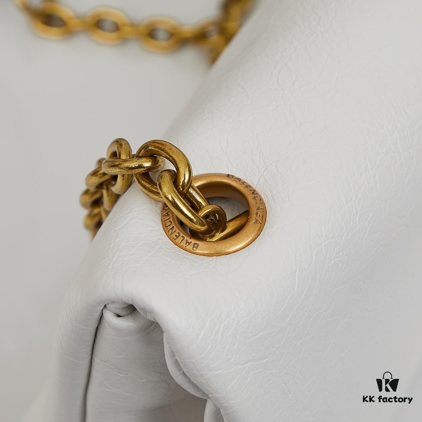 Balenciaga Monaco Puff Black and Silver with Box