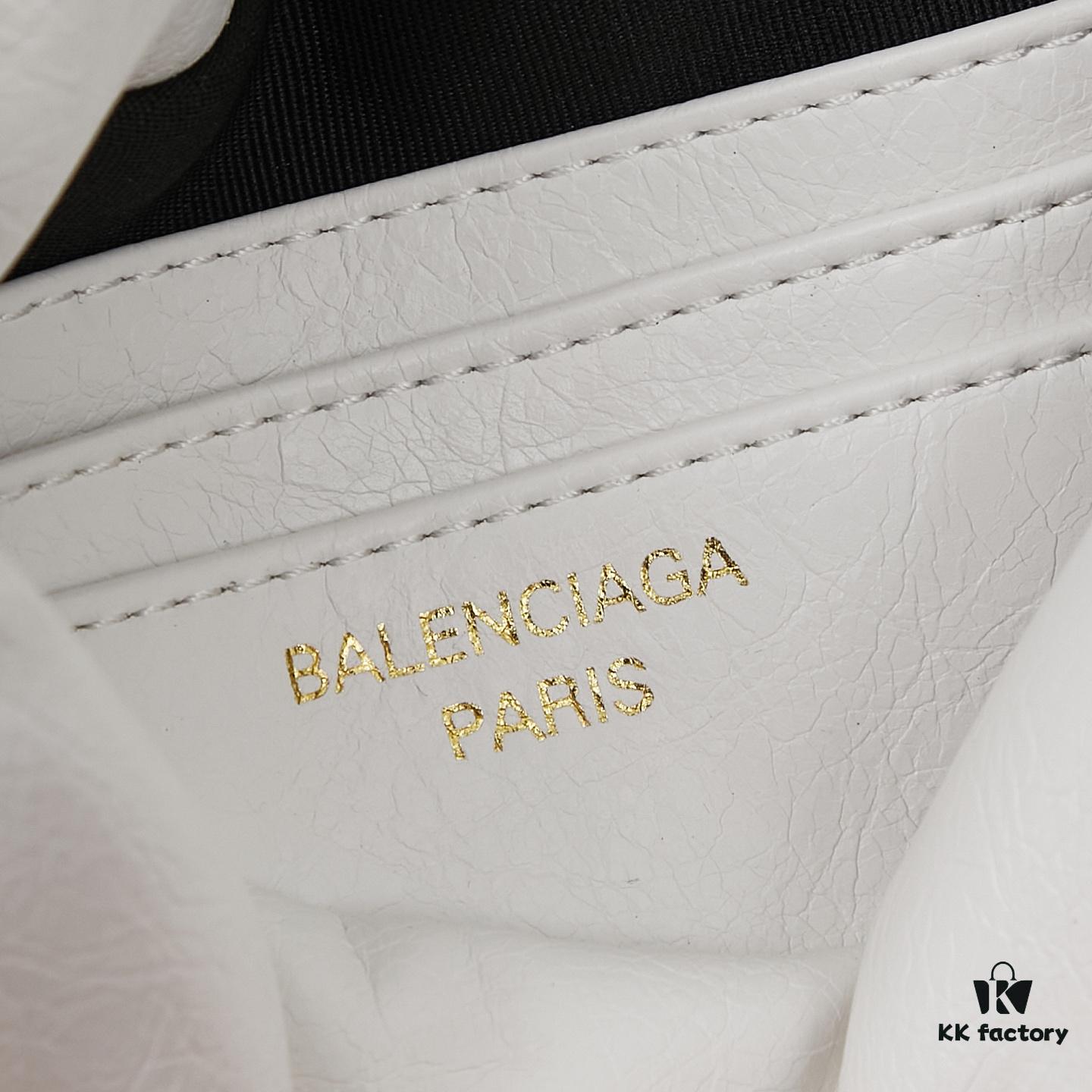 Balenciaga Monaco Puff Black and Silver with Box