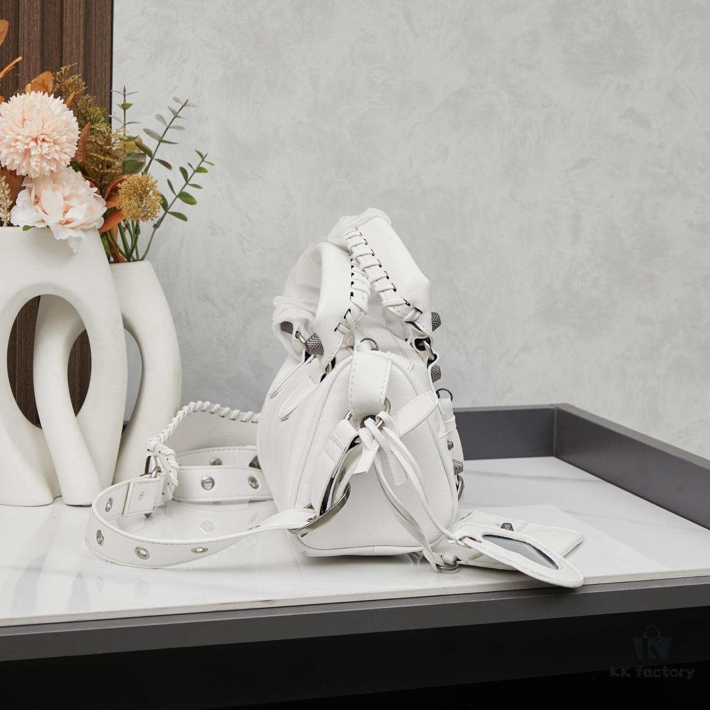 Balenciaga Mini Citi Motorcycle Bag Small Size Black Lambskin