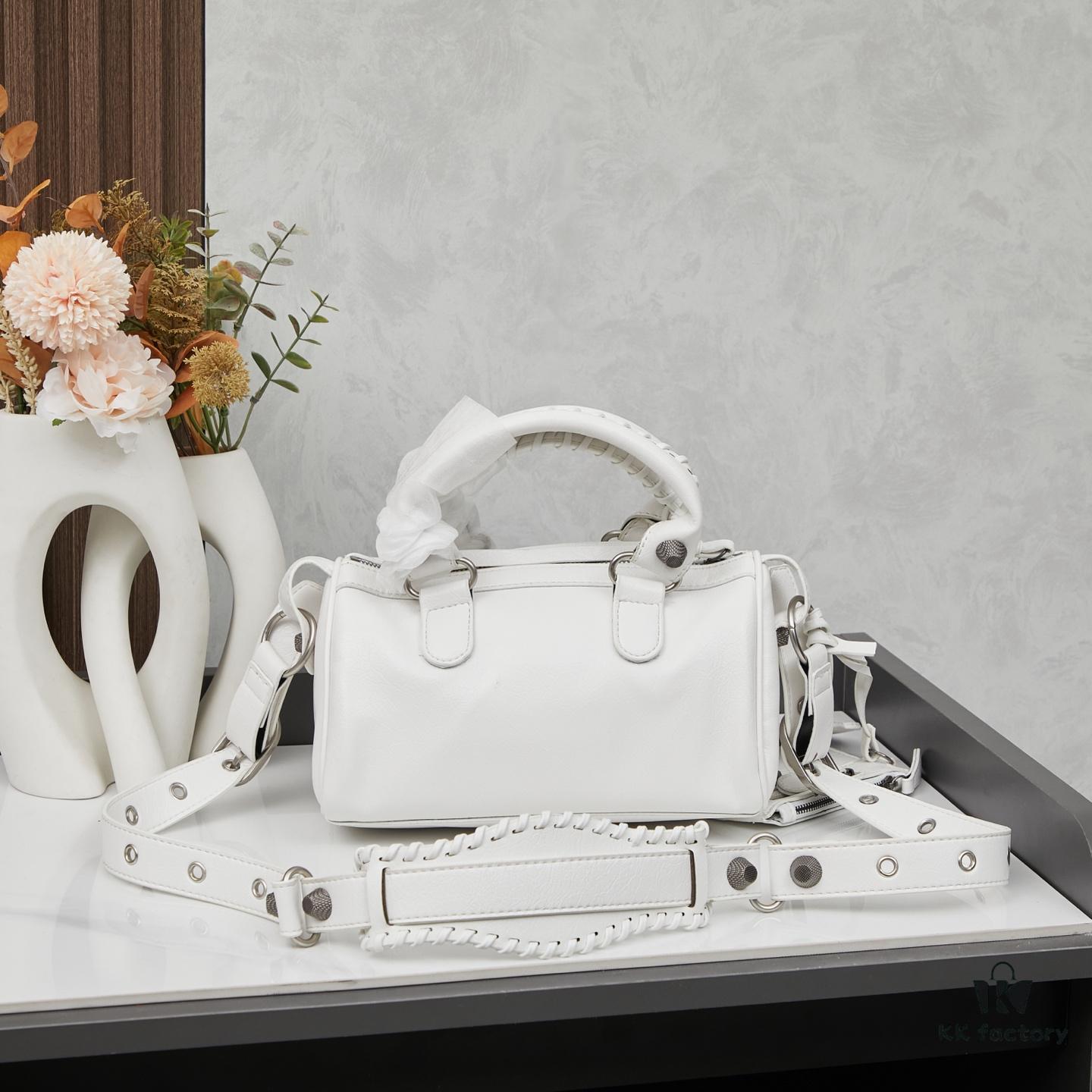 Balenciaga Mini Citi Motorcycle Bag Small Size Black Lambskin