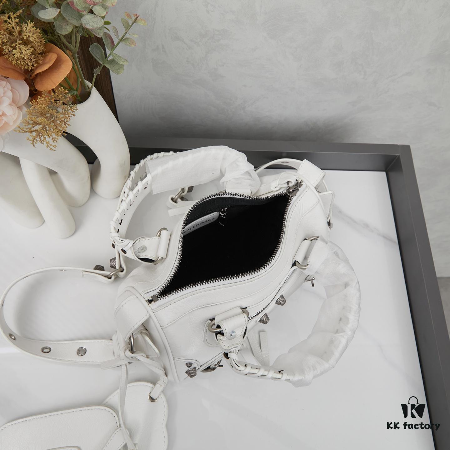 Balenciaga Mini Citi Motorcycle Bag Small Size Black Lambskin