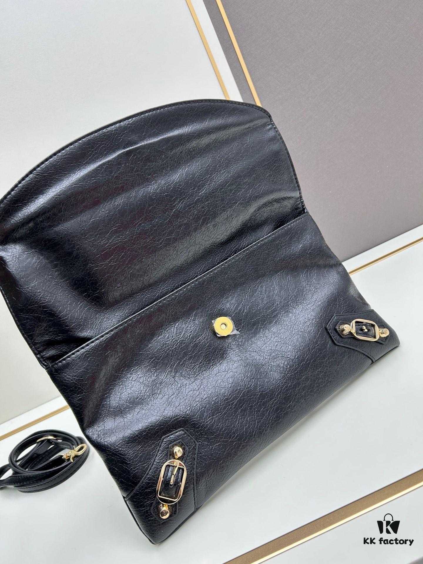 Vintage Balenciaga Motorcycle Bag - Stylish and Spacious Crossbody or Handheld Design, Model 6844, Size 31x18