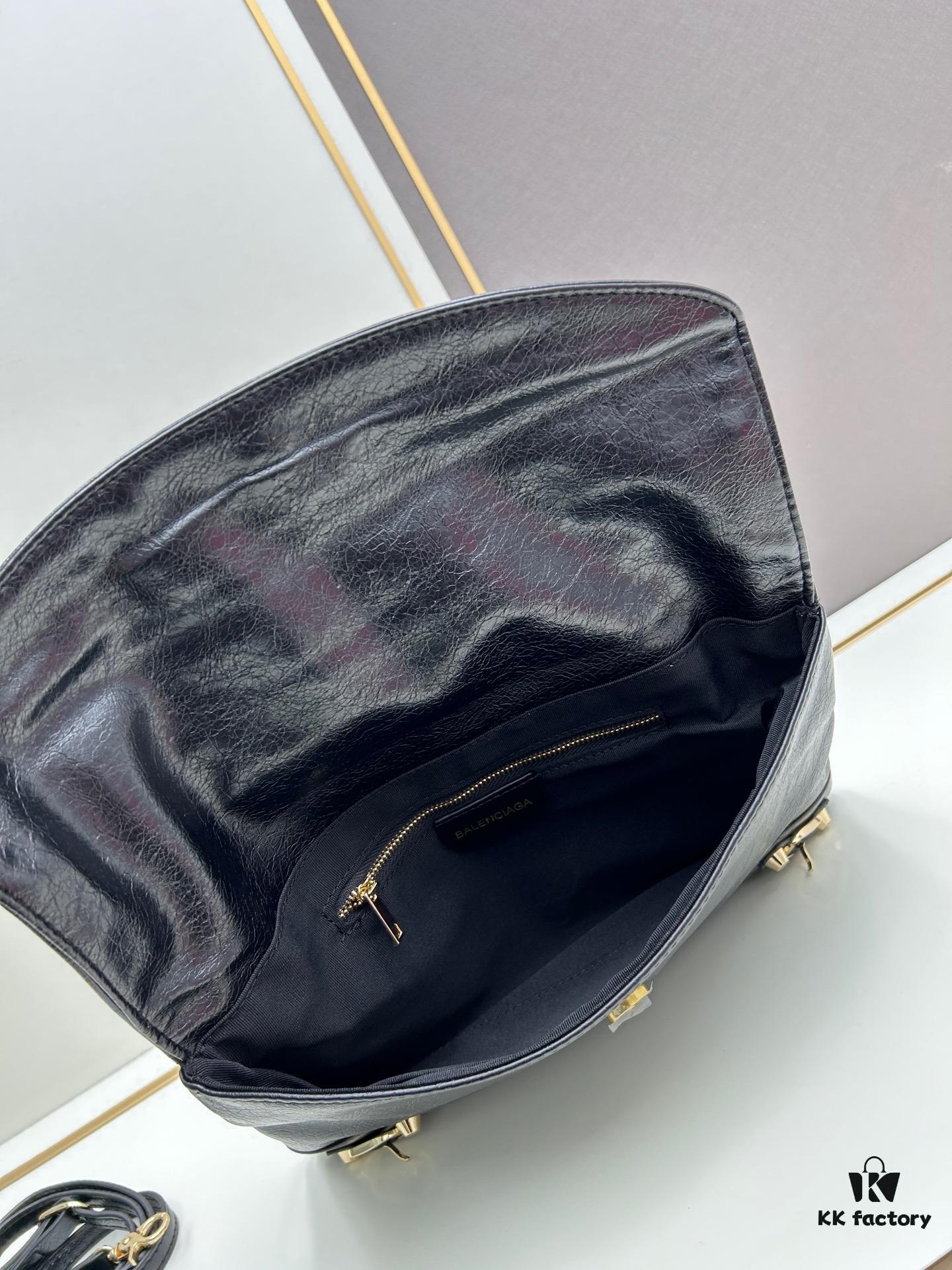 Vintage Balenciaga Motorcycle Bag - Stylish and Spacious Crossbody or Handheld Design, Model 6844, Size 31x18