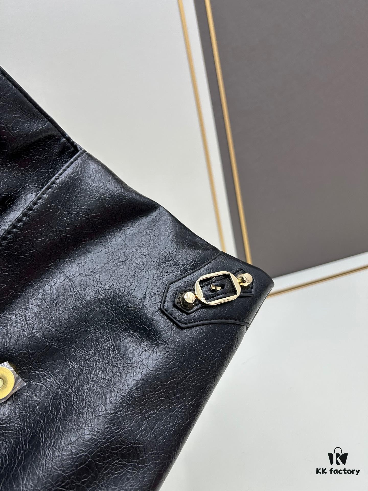 Vintage Balenciaga Motorcycle Bag - Stylish and Spacious Crossbody or Handheld Design, Model 6844, Size 31x18