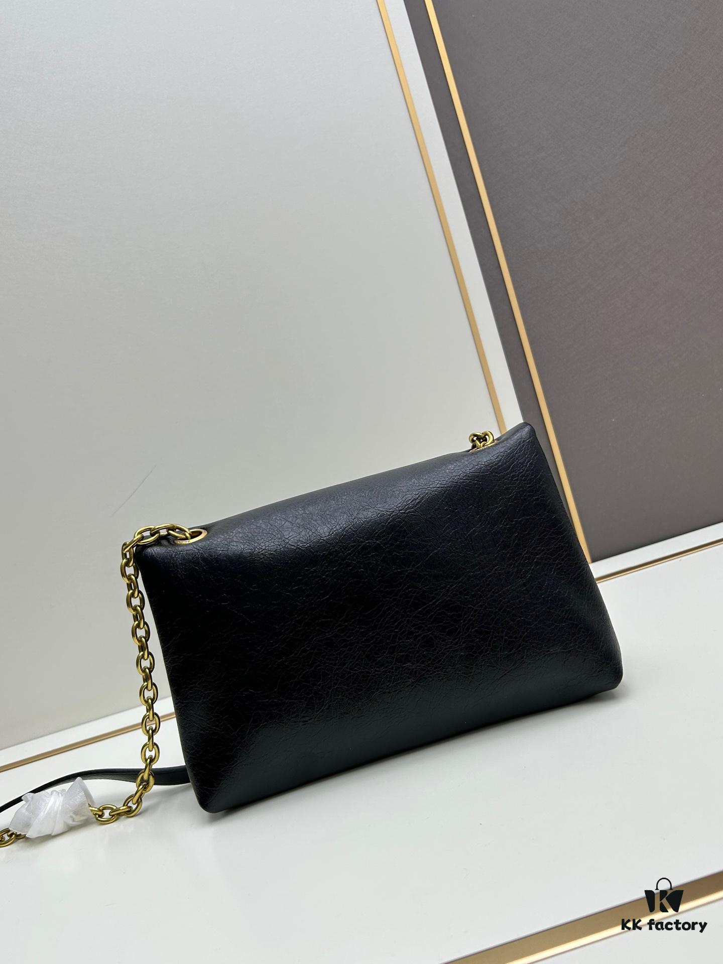 Balenciaga Monaco Puff Black and Silver with Box