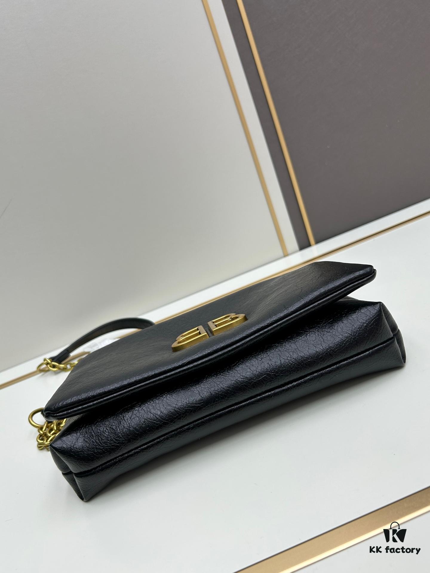 Balenciaga Monaco Puff Black and Silver with Box