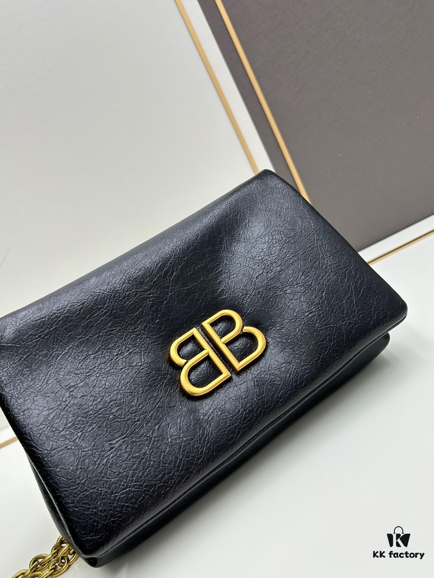 Balenciaga Monaco Puff Black and Silver with Box