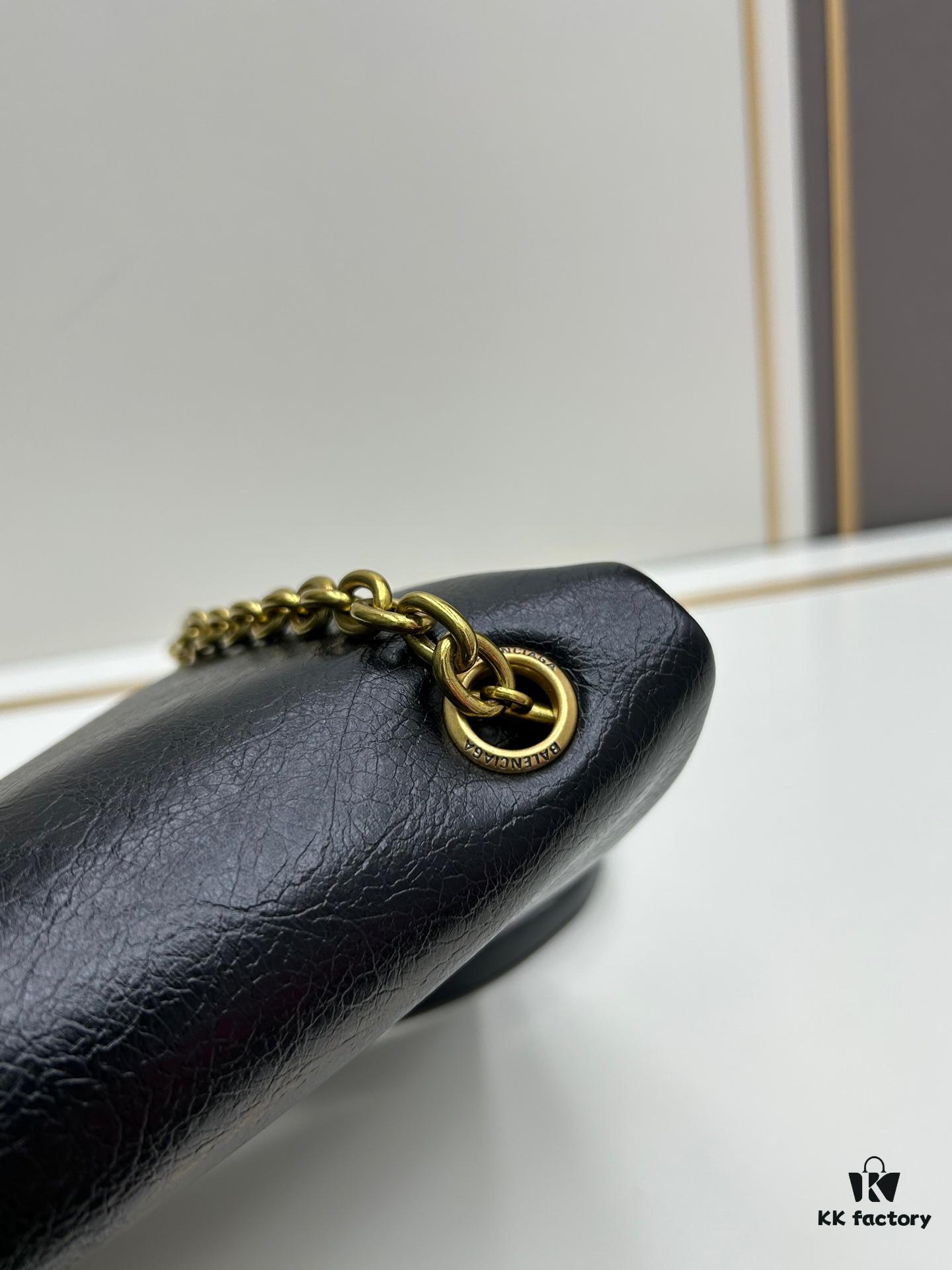 Balenciaga Monaco Puff Black and Silver with Box