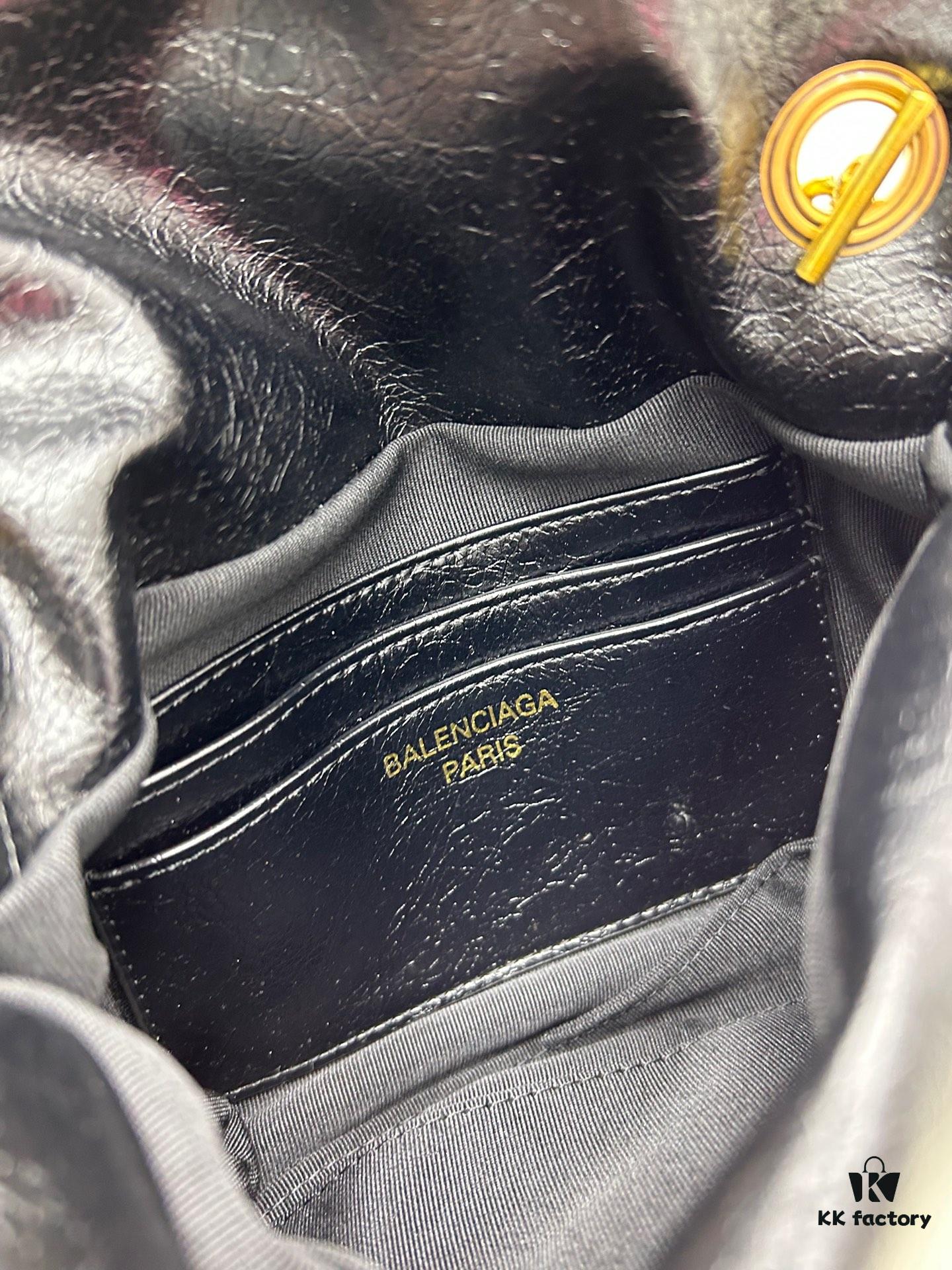 Balenciaga Monaco Puff Black and Silver with Box