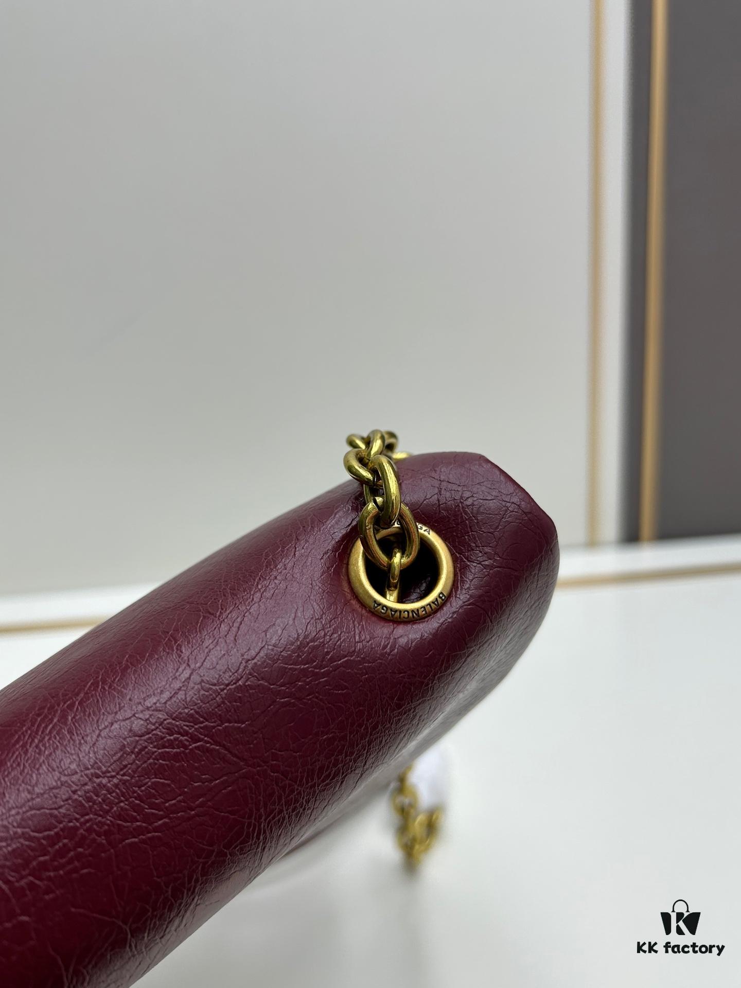 Balenciaga Monaco Puff Black and Silver Bag with Box