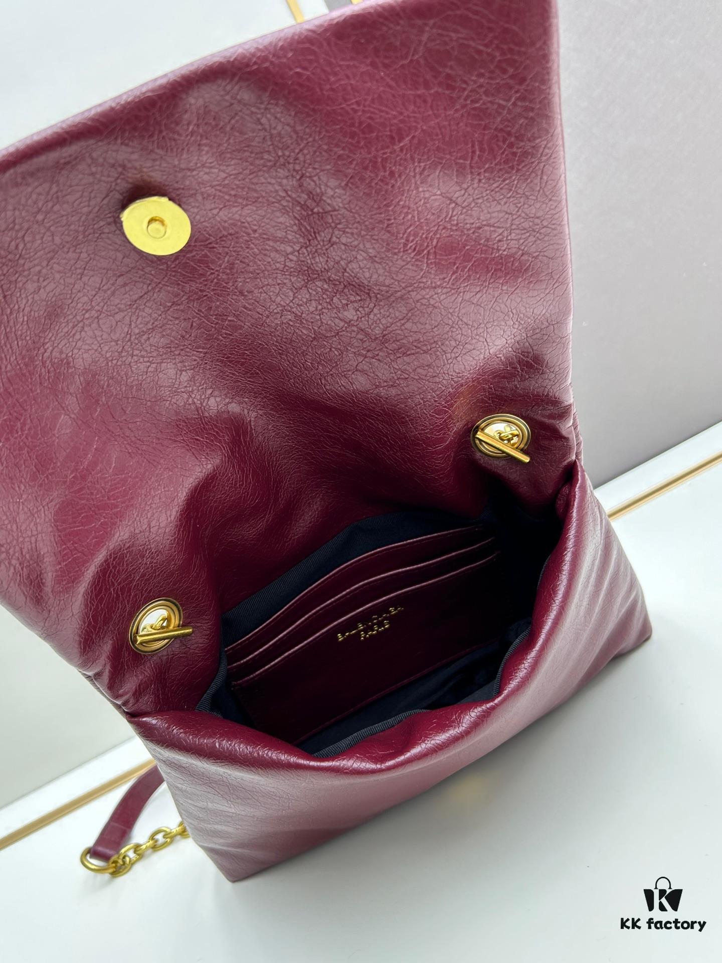 Balenciaga Monaco Puff Black and Silver Bag with Box