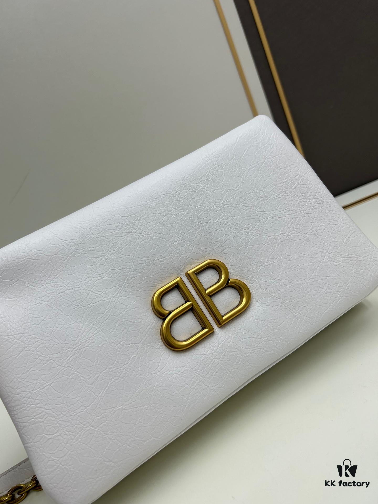 Balenciaga Monaco Puff Black and Silver Bag with Box