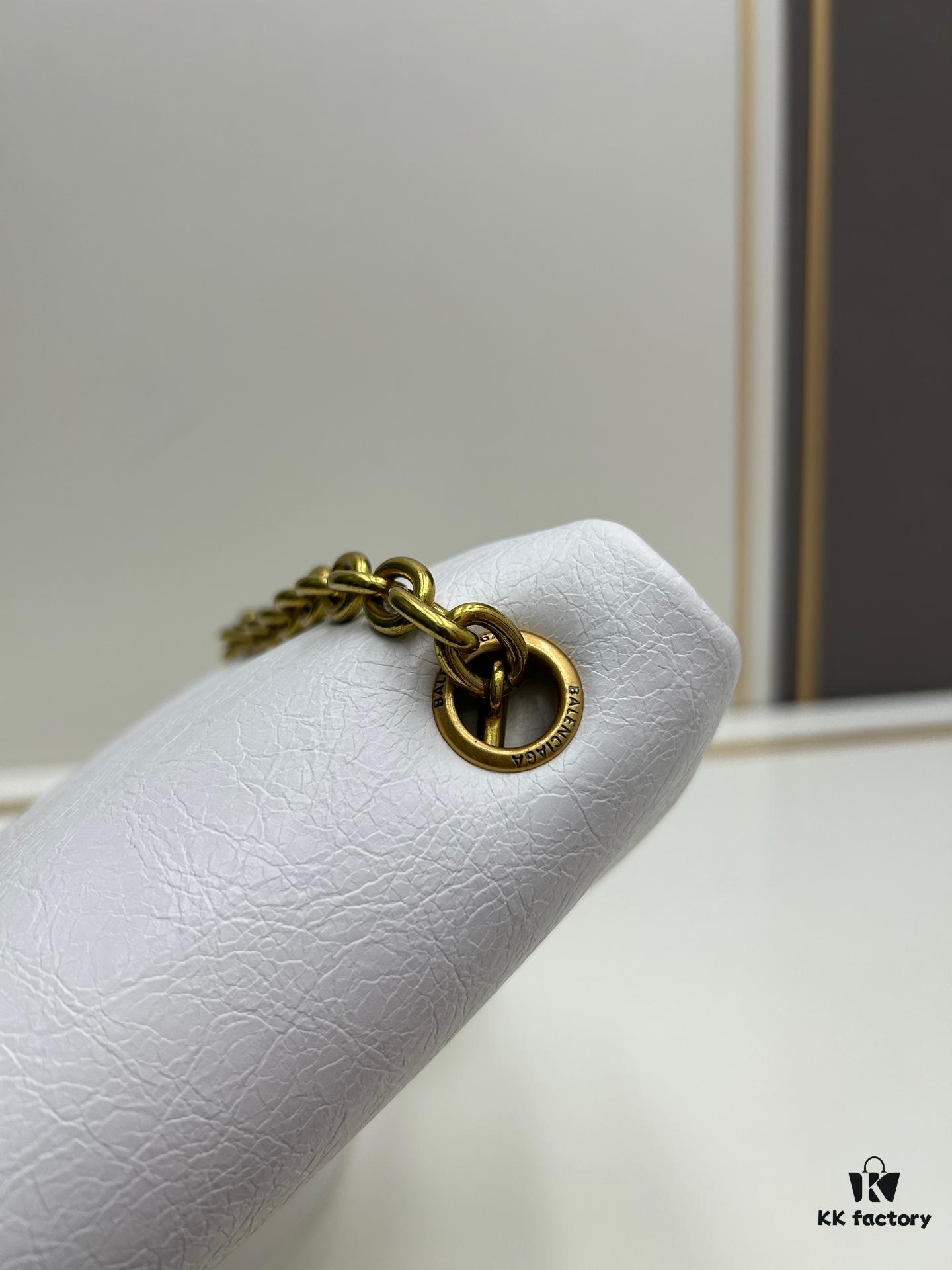 Balenciaga Monaco Puff Black and Silver Bag with Box