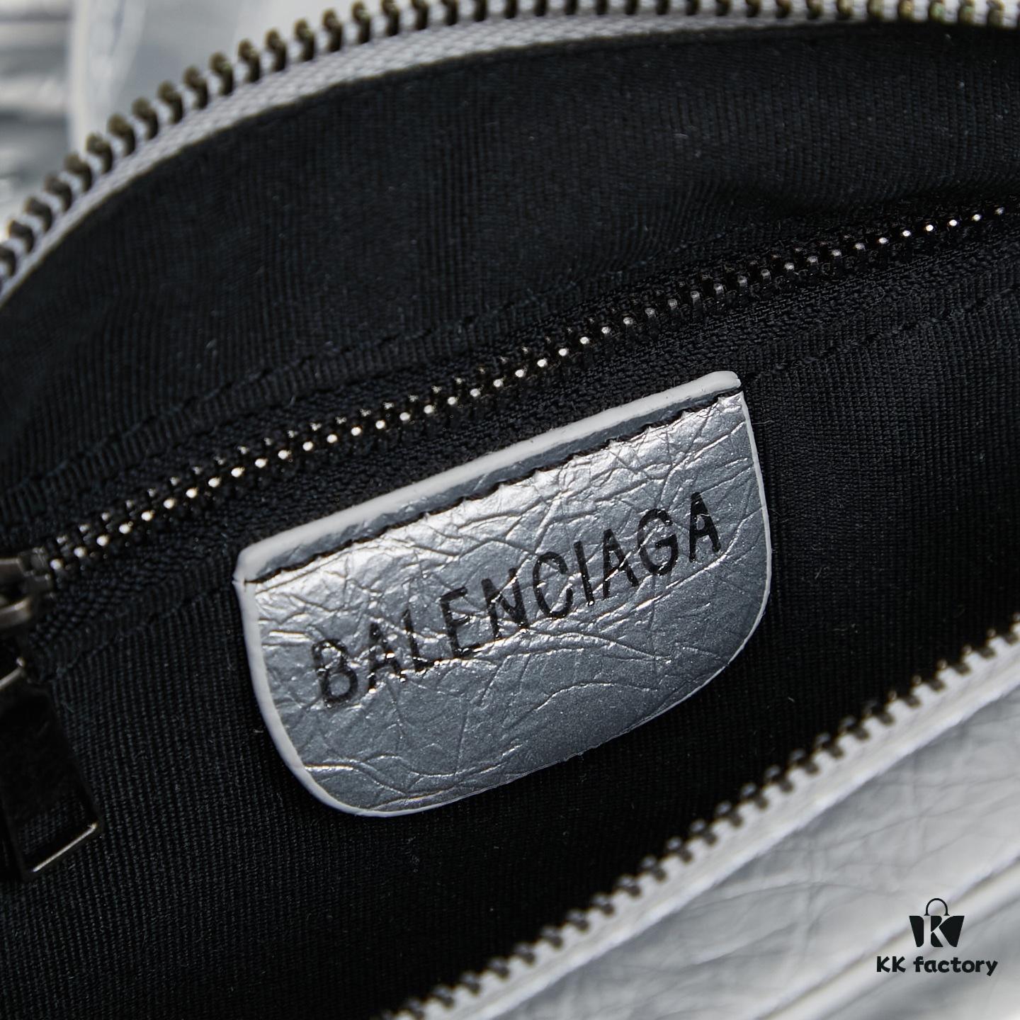 Balenciaga Mini Citi Motorcycle Bag - Small Size Black Silver