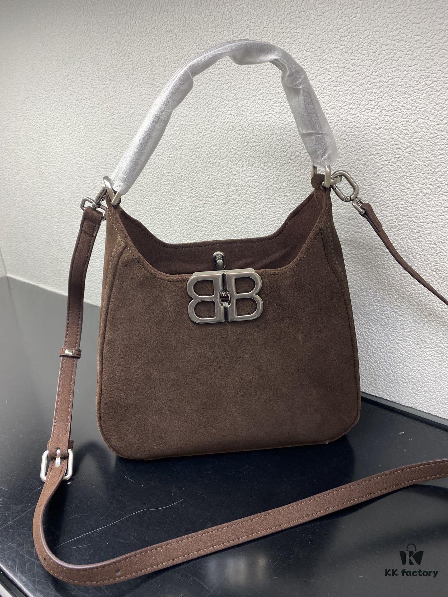 Balenciaga Suede Hobo Bag, Small 5058, Fall/Winter Style, Highly Popular In-Store Must-Have