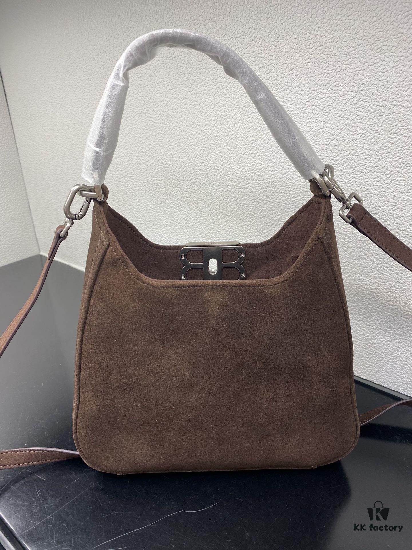 Balenciaga Suede Hobo Bag, Small 5058, Fall/Winter Style, Highly Popular In-Store Must-Have