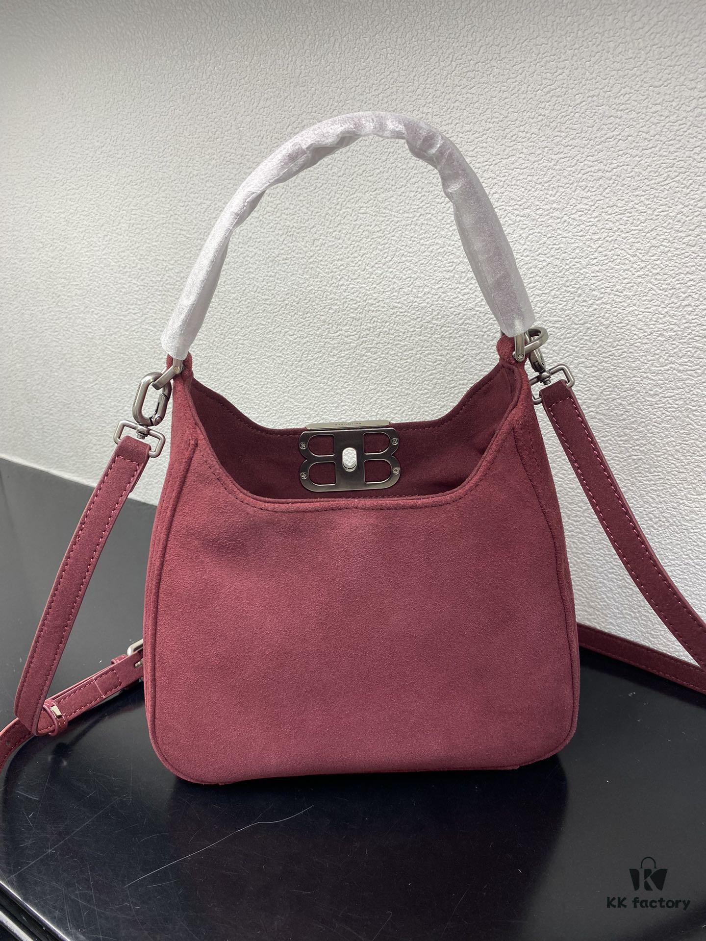 Balenciaga Suede Hobo Bag, Small 5058, Fall/Winter Style, Highly Popular In-Store Must-Have