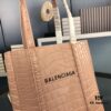 New Arrival Balenciaga B. Everyday Tote Bag - Crocodile Texture, Italian Imported Calfskin, Stylish and Practical Crossbody Handbag