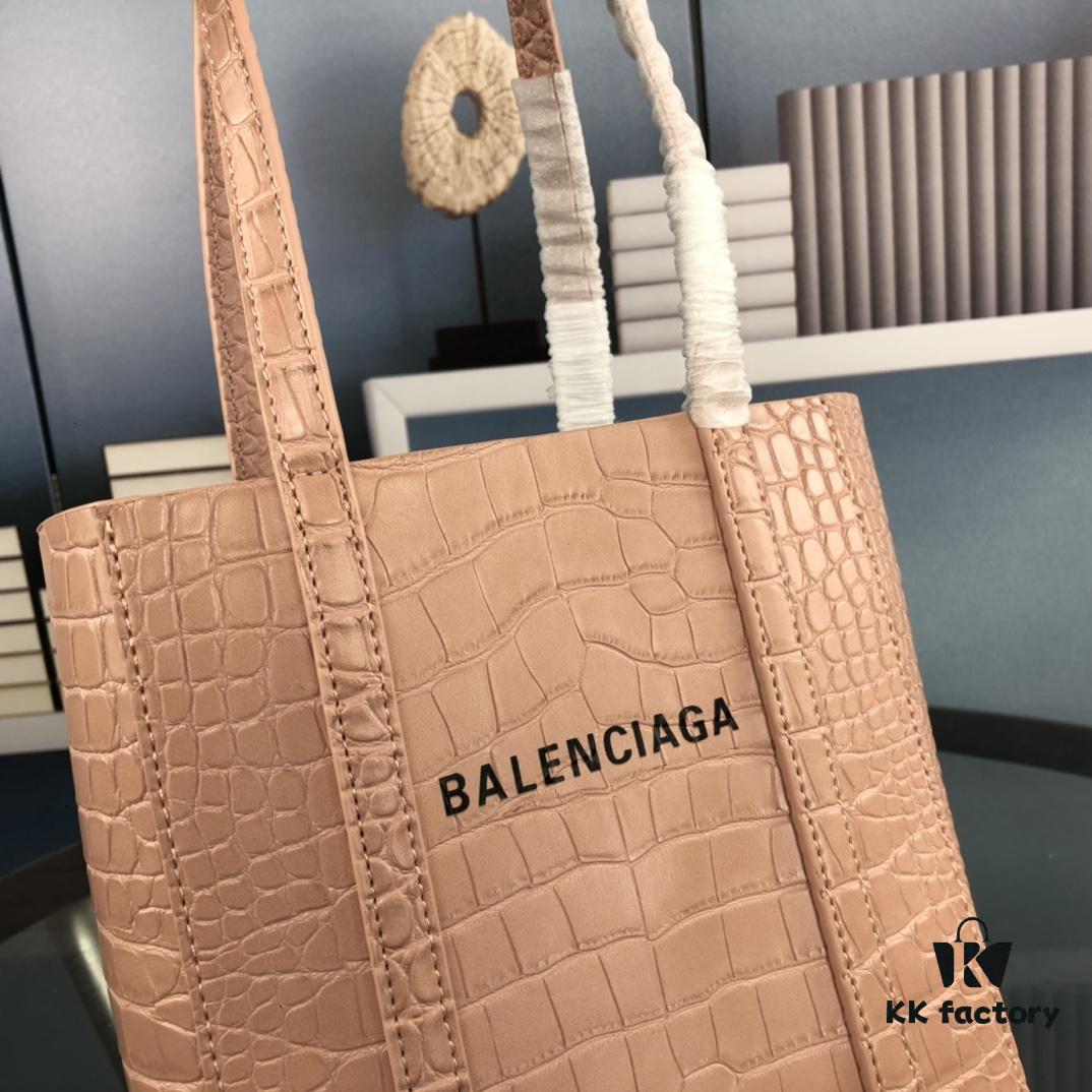 New Arrival Balenciaga B. Everyday Tote Bag - Crocodile Texture, Italian Imported Calfskin, Stylish and Practical Crossbody Handbag
