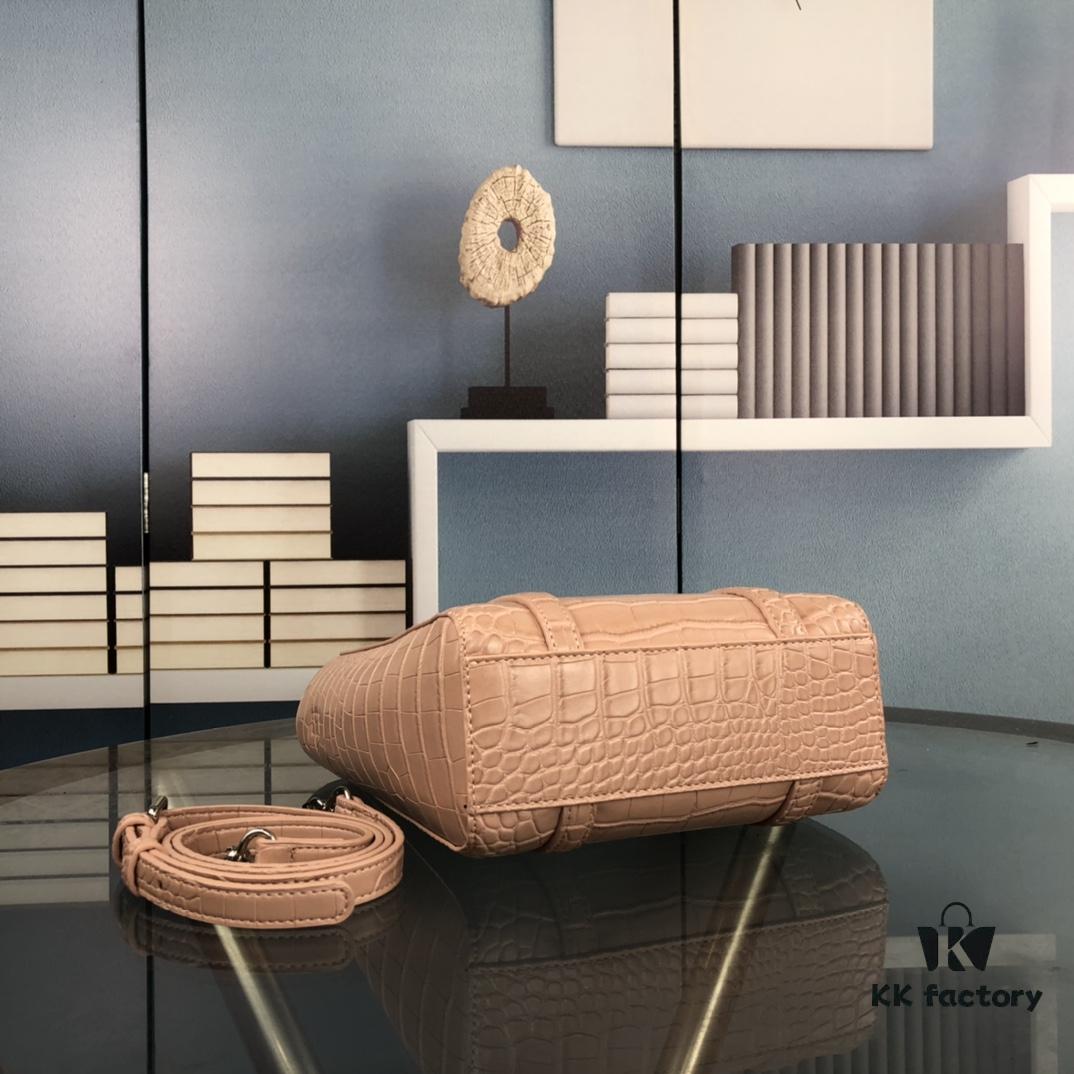 New Arrival Balenciaga B. Everyday Tote Bag - Crocodile Texture, Italian Imported Calfskin, Stylish and Practical Crossbody Handbag